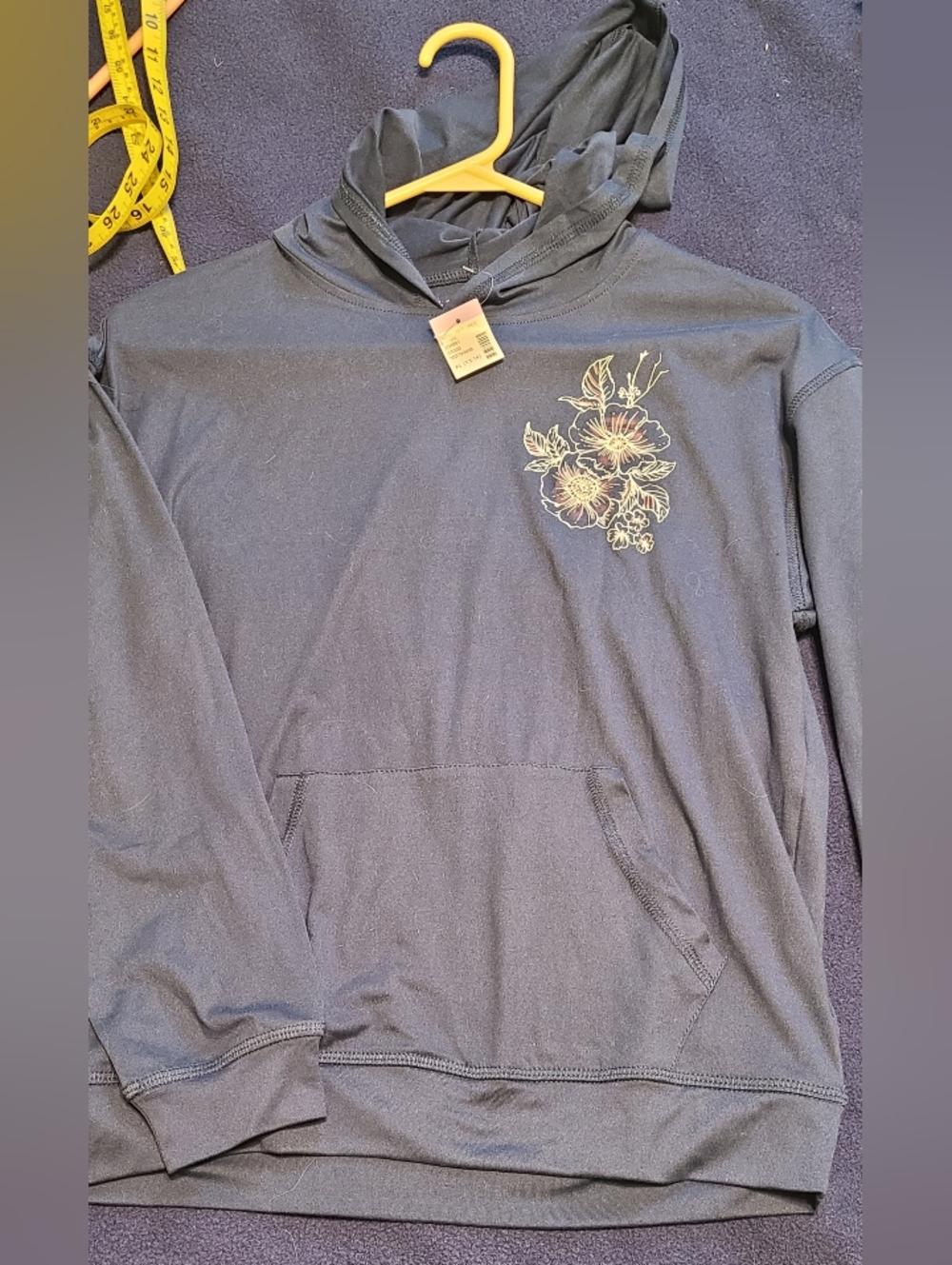 Kids Girls Long Sleeves Lightweight Pullover Hoodie XL 13/14 Dk. Blue